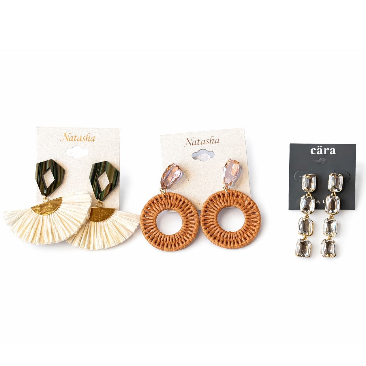 Boho Statement Earrings Bundle | Natasha + Cra (3 Pairs). Nwt